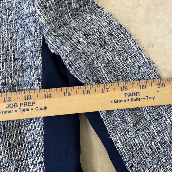 Time Postmodern women’s Tweed Blazer Jacket Size M mid length /pockets - Picture 12 of 15